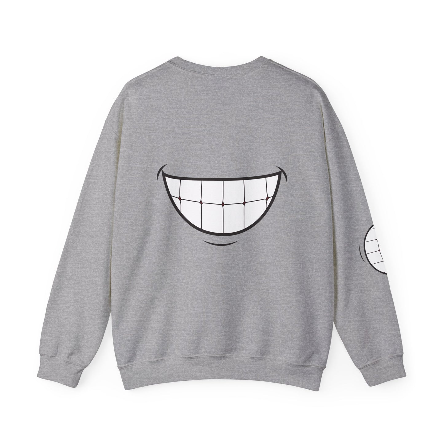 Funny Smile Crewneck Sweatshirt - "Life’s Short. Smile While You Still Have Teeth"