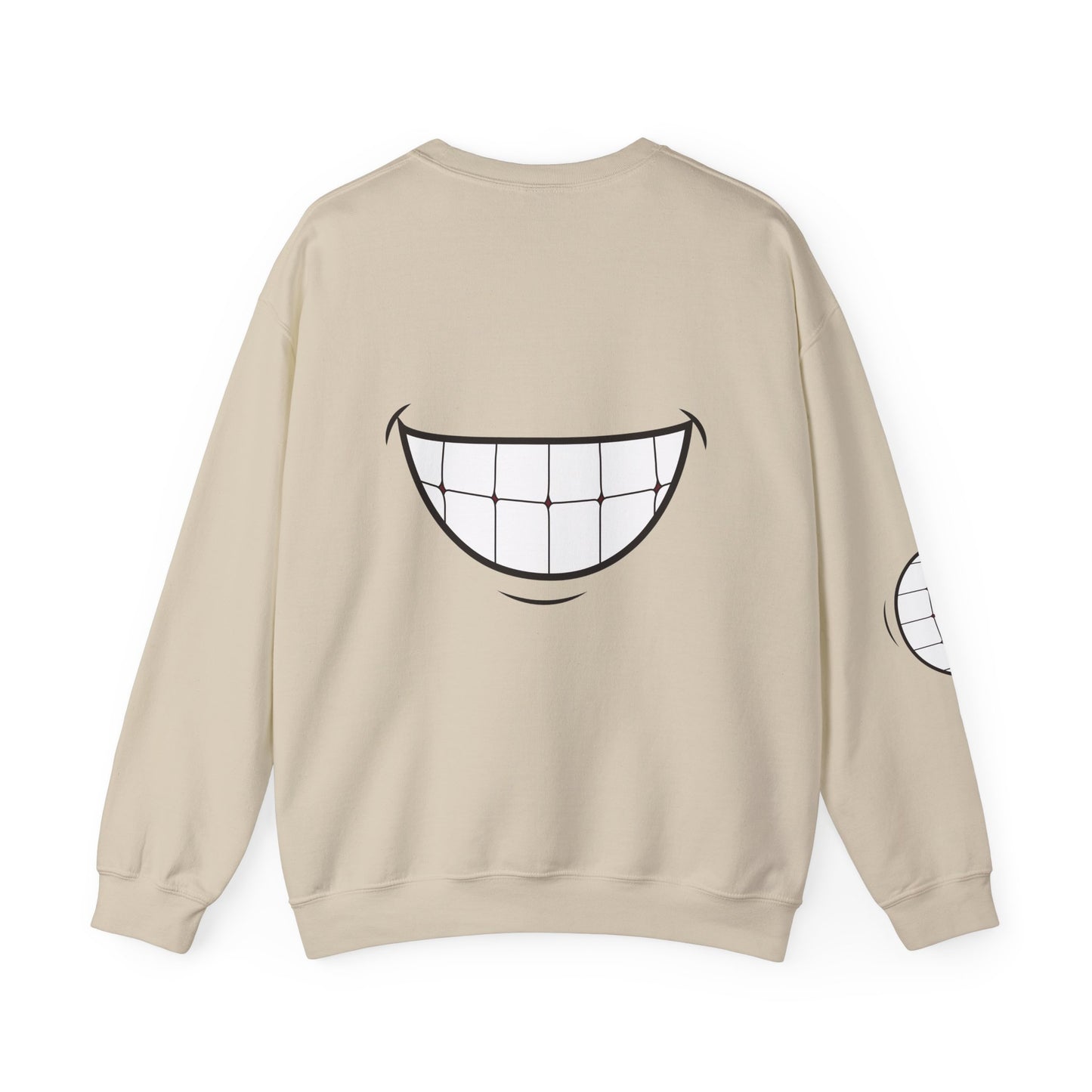 Funny Smile Crewneck Sweatshirt - "Life’s Short. Smile While You Still Have Teeth"